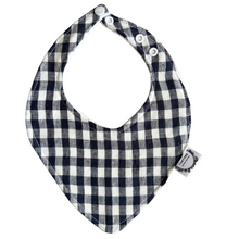 Load image into Gallery viewer, Dribble Bib - Linen Dark Blue